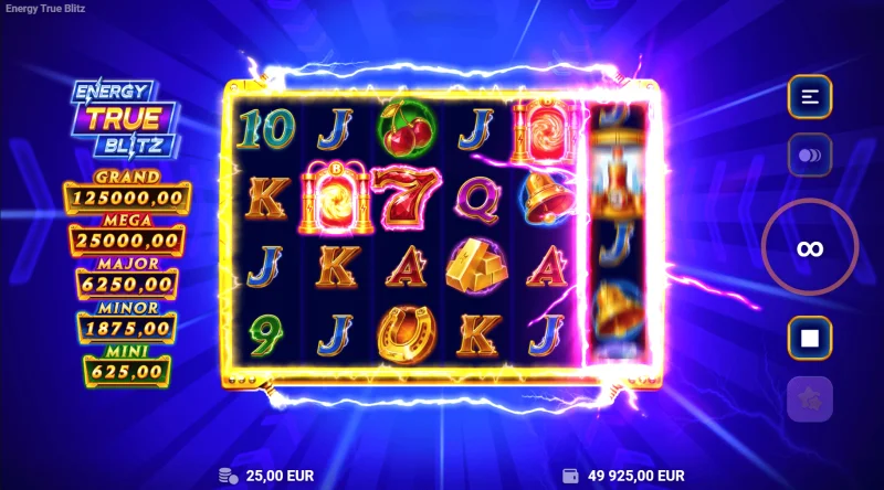 Energy True Blitz - jedwali la mifumo katika mchezo msingi